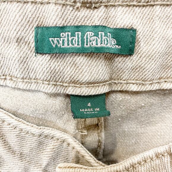 Wild Fable Women's Distressed High Rise Straight Leg Jeans Tan Size 4 - Picture 4 of 4